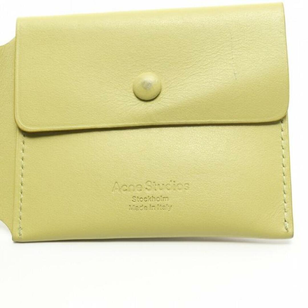 Acne Studios(アクネストゥディオズ)のフォールド カードホルダー ウォレット 二つ折り財布 コンパクトウォレット レザー ライトグリーン レディースのファッション小物(財布)の商品写真