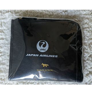 メゾンキツネ(MAISON KITSUNE')のJAL■ビジネスクラス メゾンキツネ アメニティ 黒 ポーチ■未開封(ポーチ)