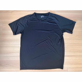 ムジルシリョウヒン(MUJI (無印良品))の【美品】無印良品　速乾　Tシャツ　黒　XL トレーニングウェア　3枚セット(Tシャツ/カットソー(半袖/袖なし))