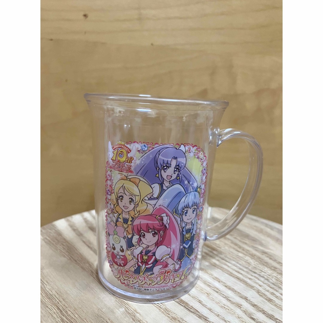 新品ハピネスチャージプリキュア　ジュースコップ軽量メモリ240 キッズ/ベビー/マタニティの授乳/お食事用品(マグカップ)の商品写真