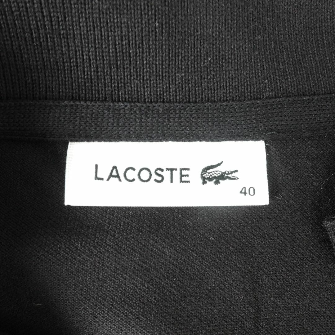 LACOSTE(ラコステ)のレディースポロシャツ ラコステ ブラック　size40 LACOSTE レディースのトップス(シャツ/ブラウス(半袖/袖なし))の商品写真