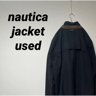 ノーティカ(NAUTICA)のノーティカ nautica ワンポイント 刺繍 ブラック ナイロン ジャケット(シャツ)