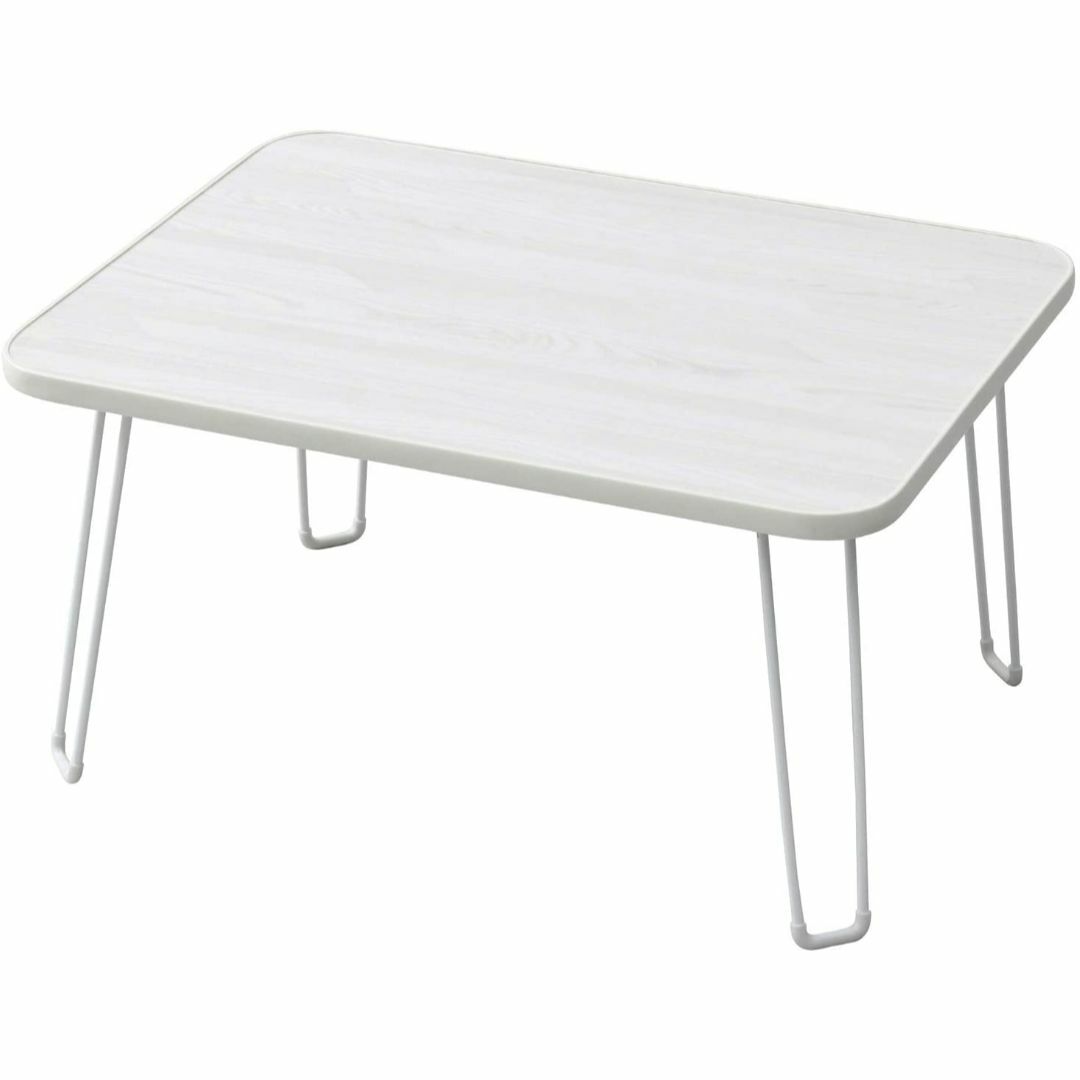 【色: ホワイト】山善 ローテーブル 折りたたみ 幅45×奥行30×高さ20cm