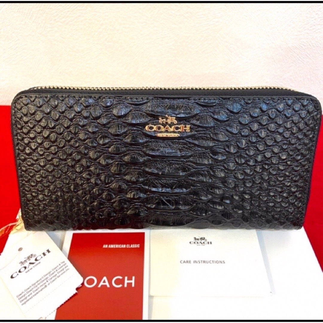 COACH - ギフト⭕️ コーチ 幸運のバイソン型 メンズレディス 長財布の