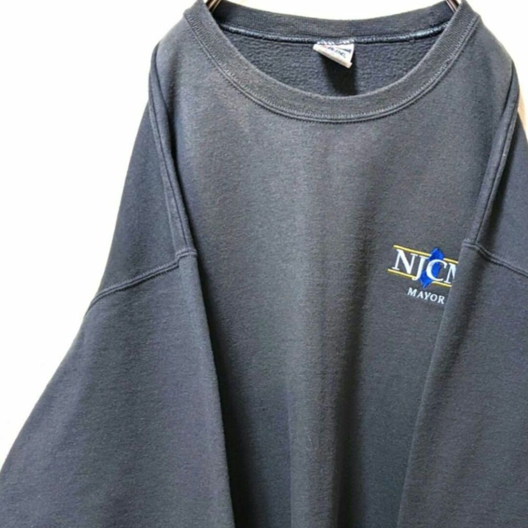 ジャージーズ NJCM メイヤー ロゴ刺繍 スウェット グレー灰色 XL