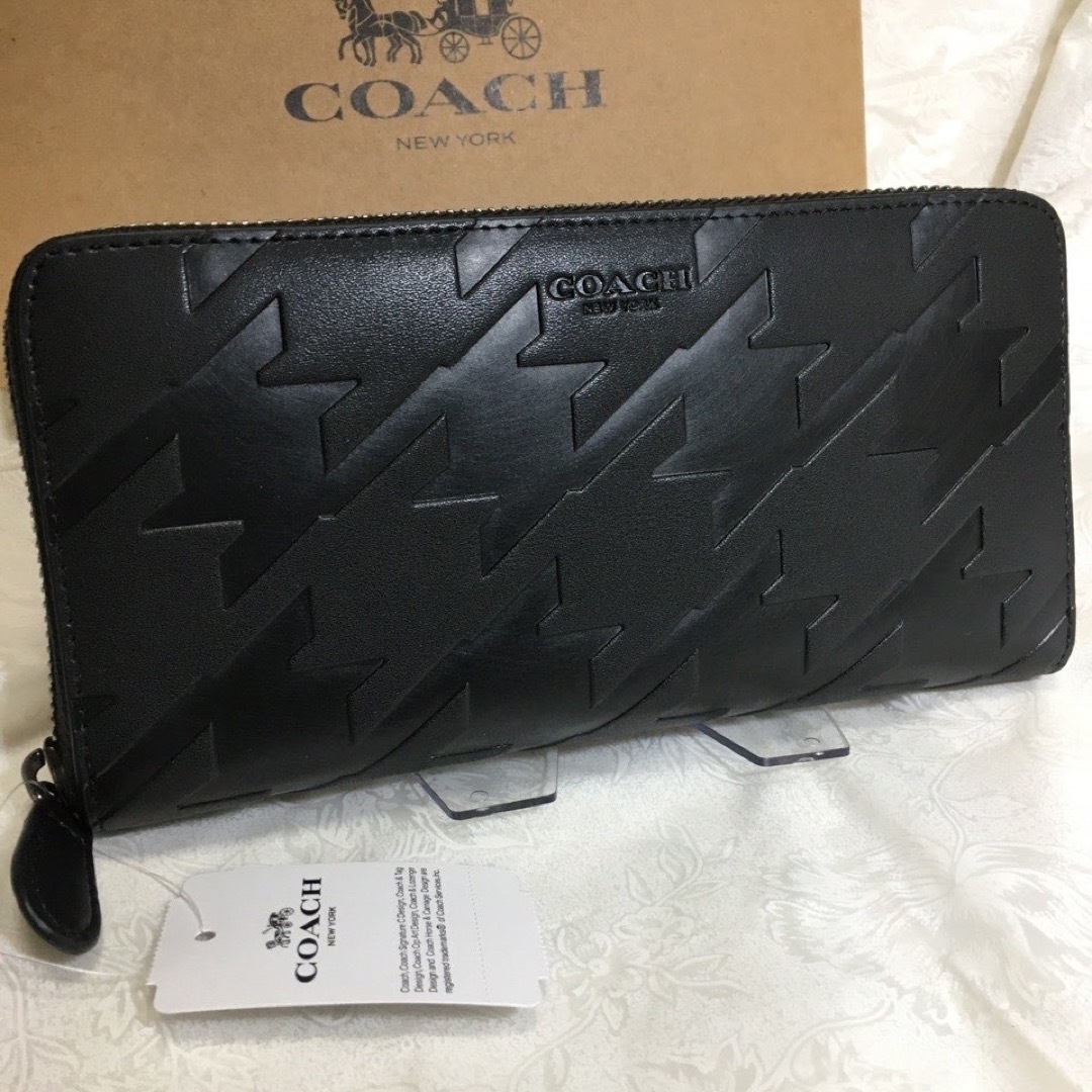 COACH(コーチ)のギフト⭕️ コーチ 人気の烏格子型 ラウンドジップ 長財布 メンズのファッション小物(長財布)の商品写真