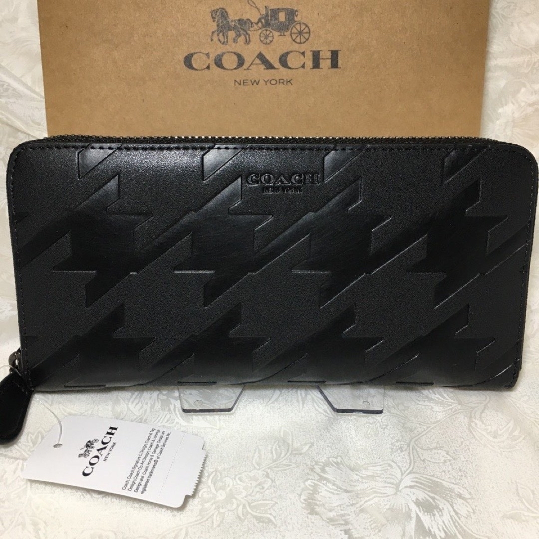 COACH(コーチ)のギフト⭕️ コーチ 人気の烏格子型 ラウンドジップ 長財布 メンズのファッション小物(長財布)の商品写真