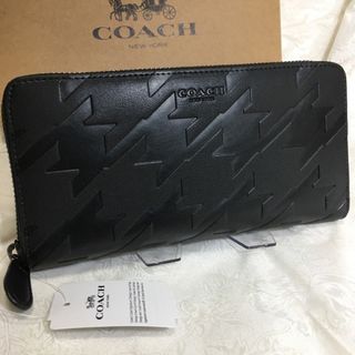 コーチ(COACH)のギフト⭕️ コーチ 人気の烏格子型 ラウンドジップ 長財布(長財布)