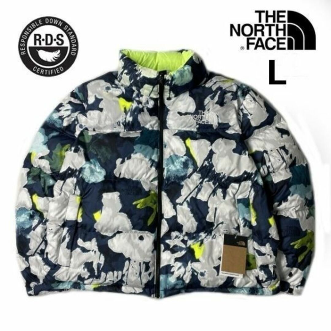 the North Face 柄　紺色