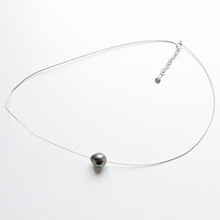 ミキモト(MIKIMOTO)のミキモト MII ペルリータ ブラックパール 真珠 ネックレス K18WG(ネックレス)