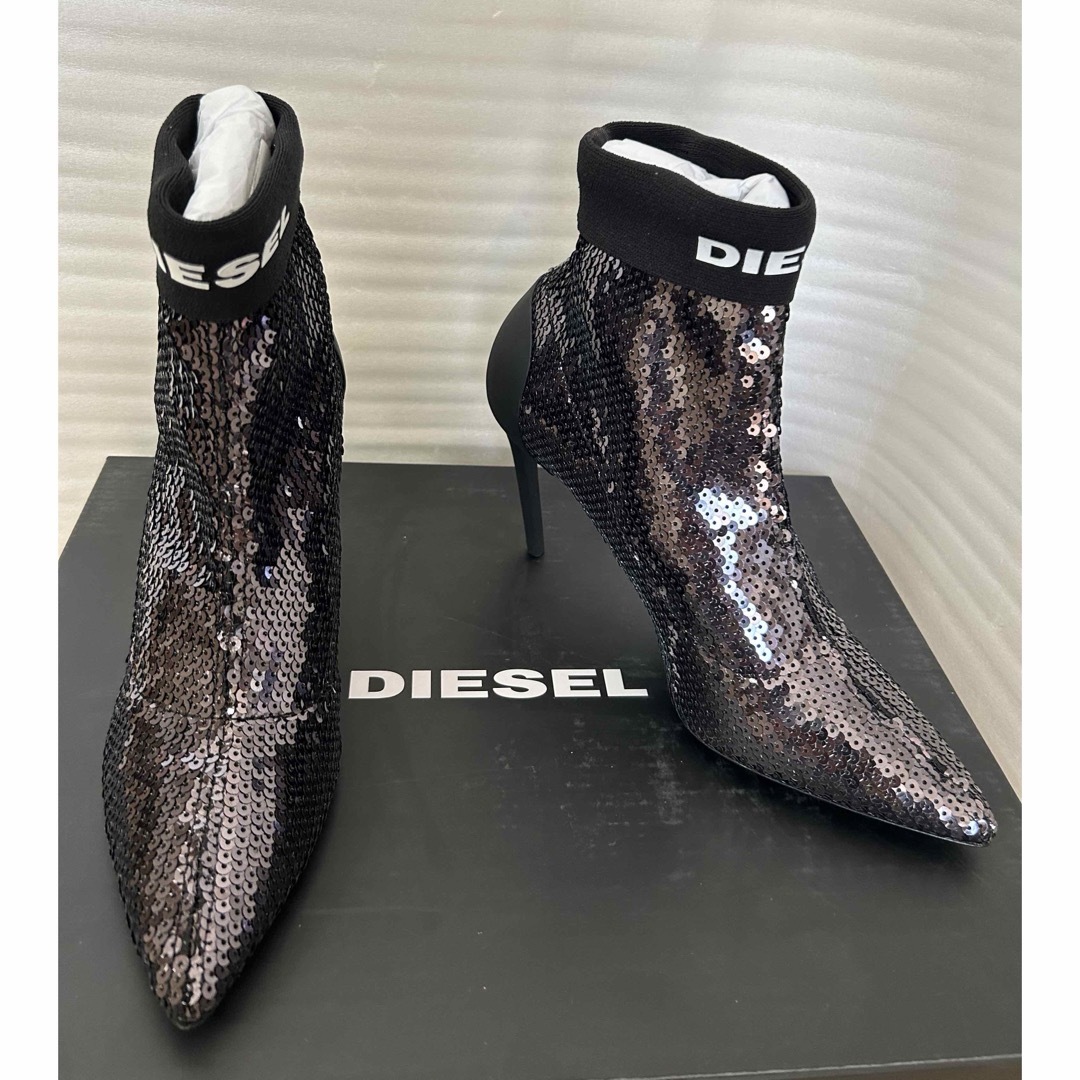 【新品】DIESEL レディース　総スパンコールブーティ　24㎝ | フリマアプリ ラクマ