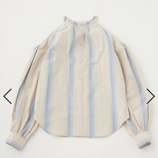 マウジー(moussy)のOPEN SHOULDER STRIPE ブラウス(シャツ/ブラウス(長袖/七分))