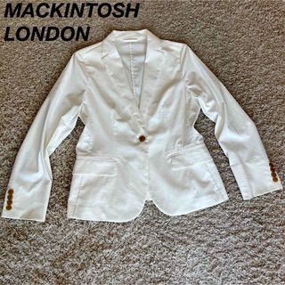 マッキントッシュ(MACKINTOSH)の【美品】マッキントッシュロンドン　テーラードジャケット　シングル　ホワイト　M(テーラードジャケット)