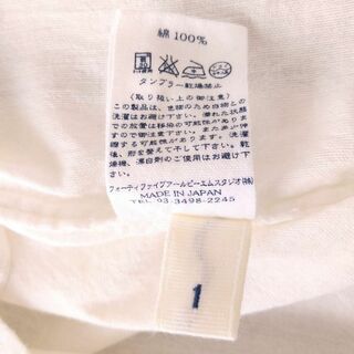 45R☆コットン キーネック リボン チュニック ワンピース＊白ホワイト 日本製