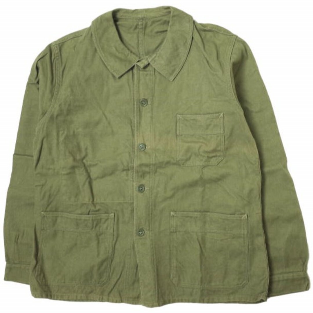 フレンチヴィンテージ French Twill Work Jacket フレンチツイルワークジャケット M-L程度(表記無し) OLIVE フランス ユーロ アンティーク VINTAGE カバーオール フランス軍 アウター【フレンチヴィンテージ】