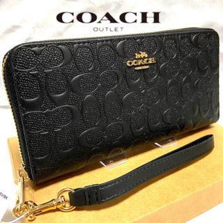 コーチ(COACH)のギフト⭕️ コーチ 人気の本革シグネチャー メンズレディス 長財布(長財布)