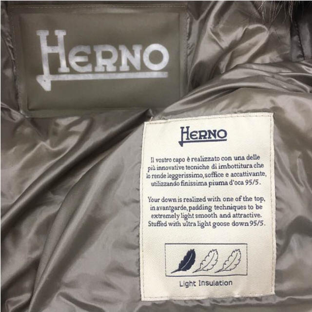 HERNO(ヘルノ)のHERNO フォックスファー付きダウンコート 新品 お値下げ！ レディースのジャケット/アウター(ダウンコート)の商品写真