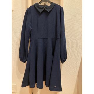 ポンポネット(pom ponette)の【値下げしました】ポンポネット　ネイビーワンピース　160cm(ワンピース)