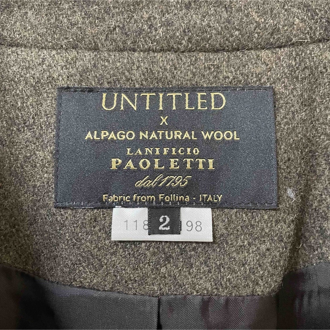 UNTITLED(アンタイトル)のUNTITLED アンタイトル PAOLETTY製 Pコート グレー ウール レディースのジャケット/アウター(ピーコート)の商品写真