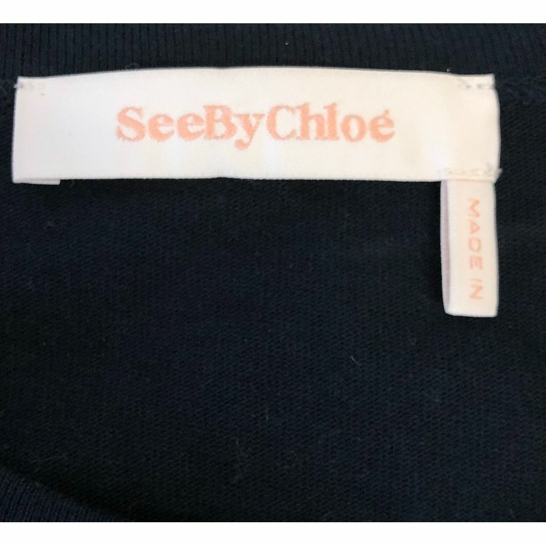 SEE BY CHLOE(シーバイクロエ)のSee By Chloe★コットン ワンピース 半袖 NAVY レディースのワンピース(ひざ丈ワンピース)の商品写真