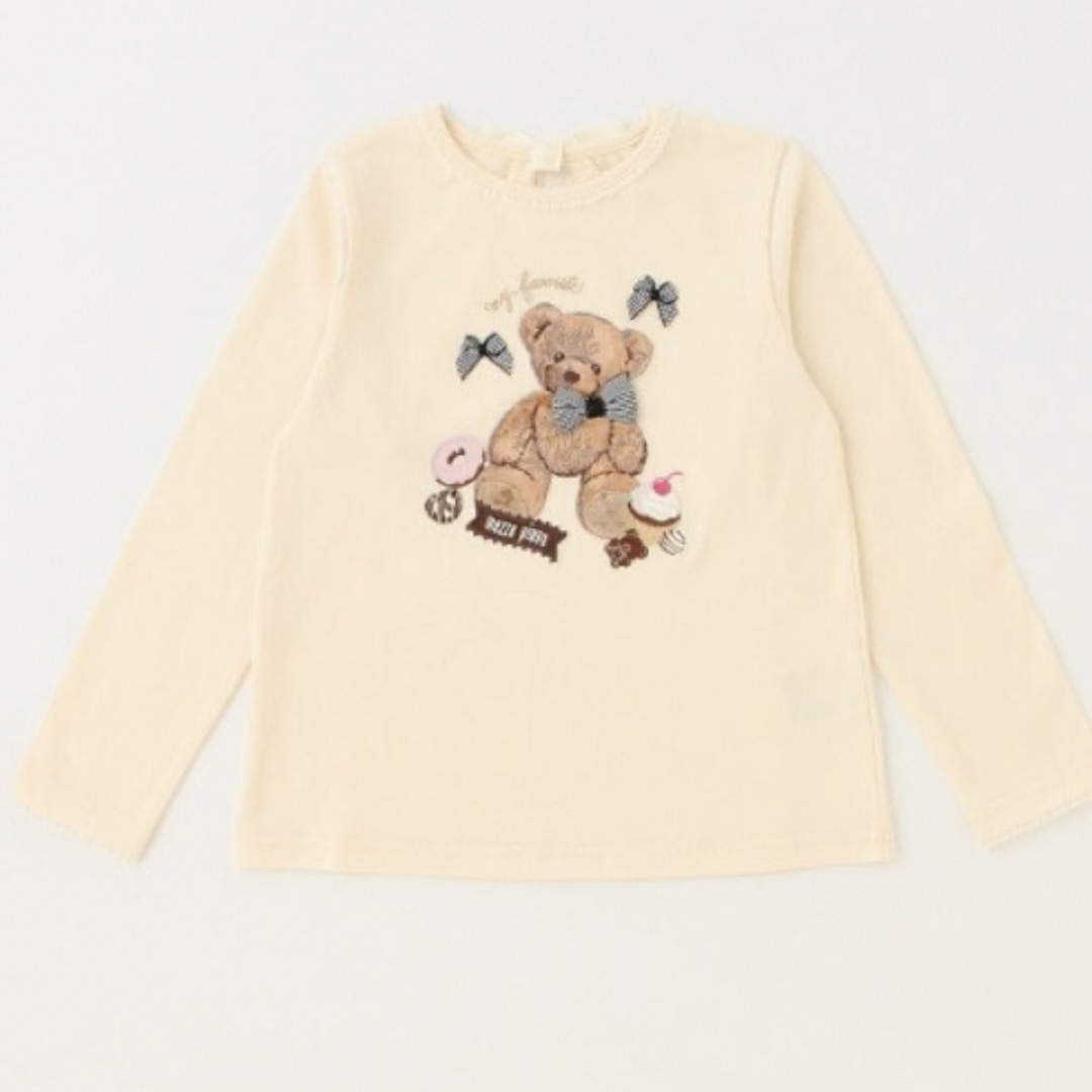 mezzo piano - 新品 メゾピアノ クマアップリケ長袖Tシャツ