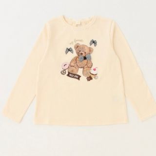 新品　メゾピアノ　クマアップリケ長袖Ｔシャツ　キュロット　120セット