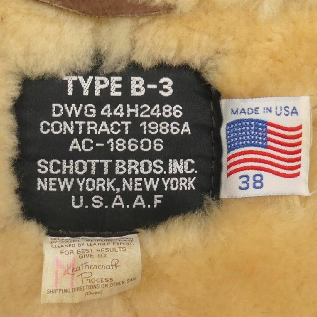 schott - B-3 フライトジャケット Schott ショット 38 M 本革 HH9136の