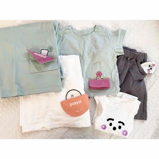 ジーユー(GU)のシナぷしゅ 親子でおそろいコーデ GUコラボ(Ｔシャツ)