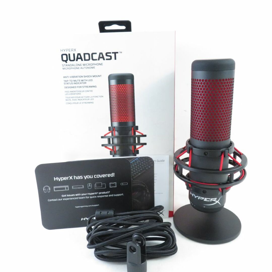 美品 HyperX ハイパーエックス QUADCAST クアッドキャスト HX-MICQC-BK