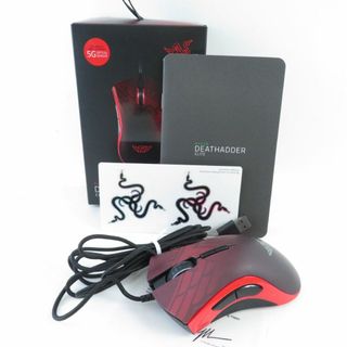 レイザー(LAZER)の美品 RAZER レイザー DEATHADDER ELITE SKT T1 Edition 有線 ゲーミングマウス 1点 LOL eスポーツ FPS PC周辺機器 HY652C (PC周辺機器)