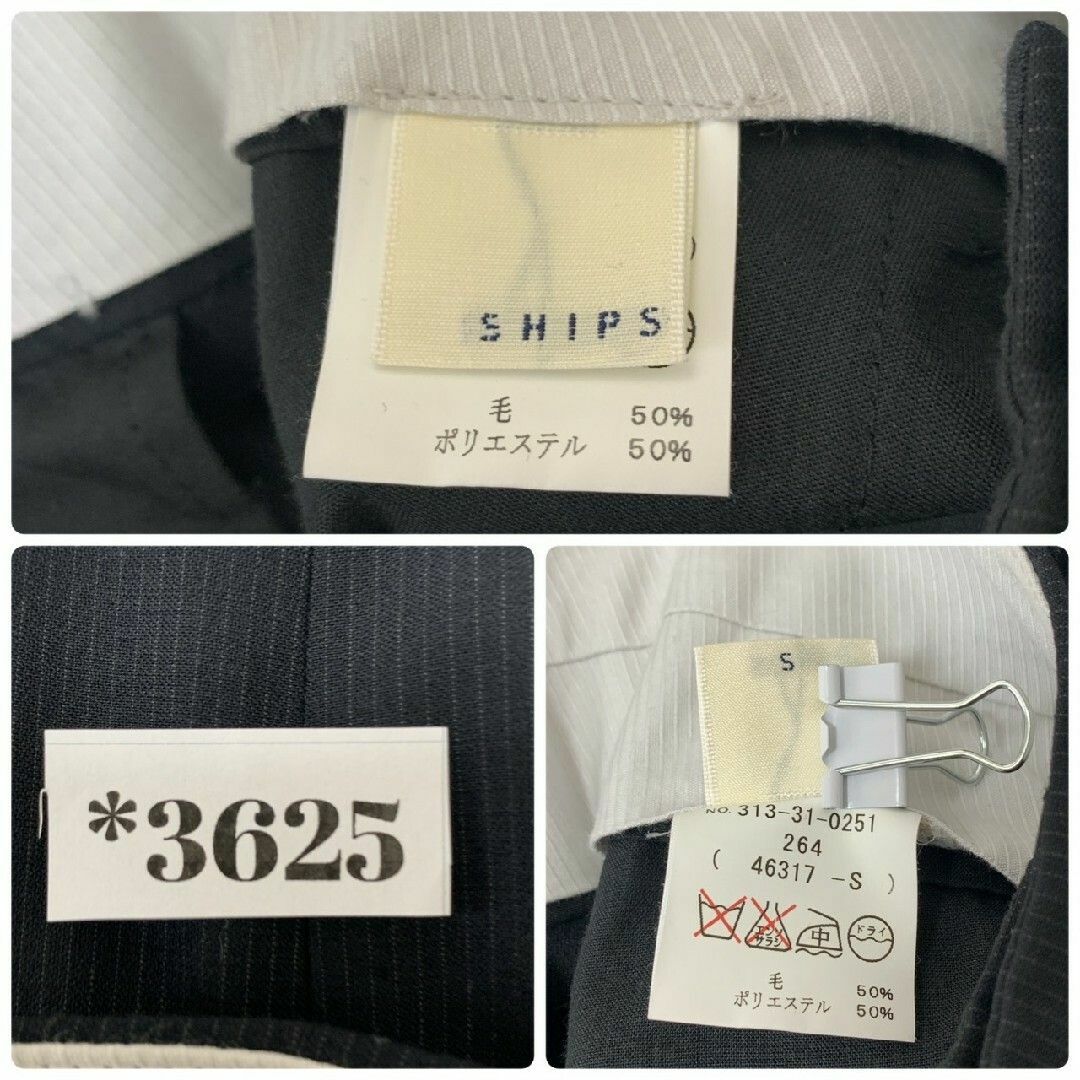 ships シップス ハーフパンツ シャドーストライプ きれいめ ブラック S 1