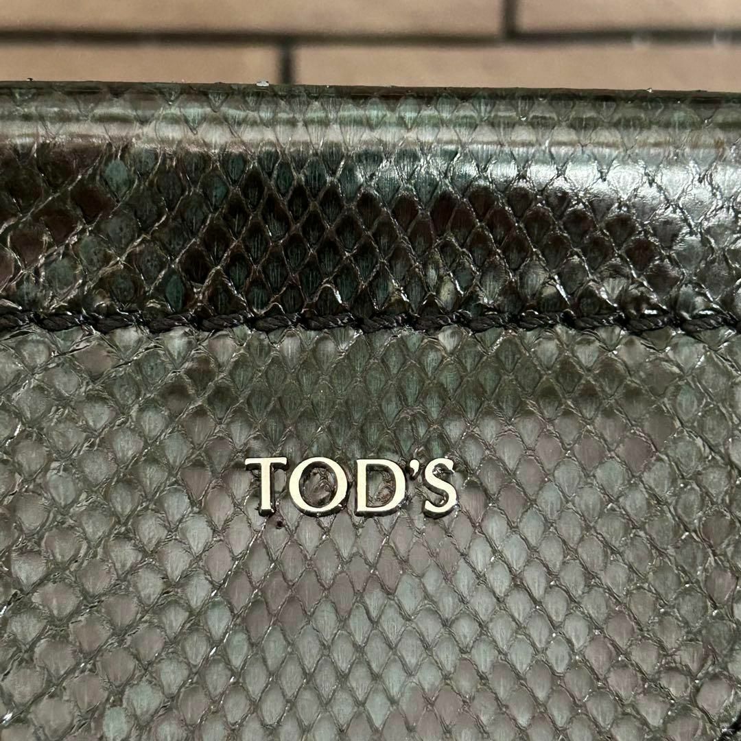 TOD'S トッズ 極美品 リアルパイソン ワンショルダーバッグ ハンドバッグ 2