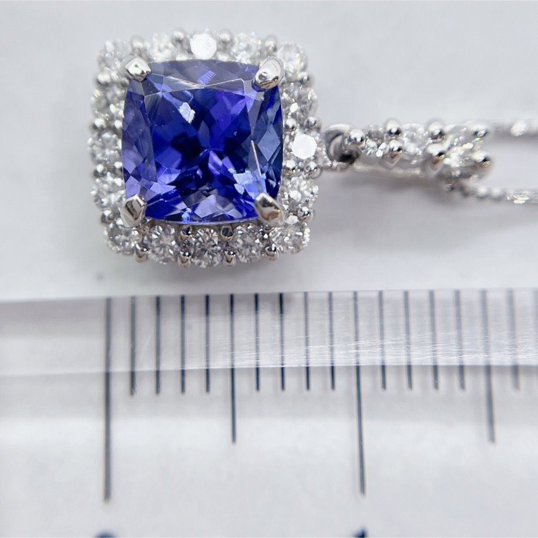 ネックレス　タンザナイト　1.48ct  ダイヤ　0.48ct プラチナ レディースのアクセサリー(ネックレス)の商品写真