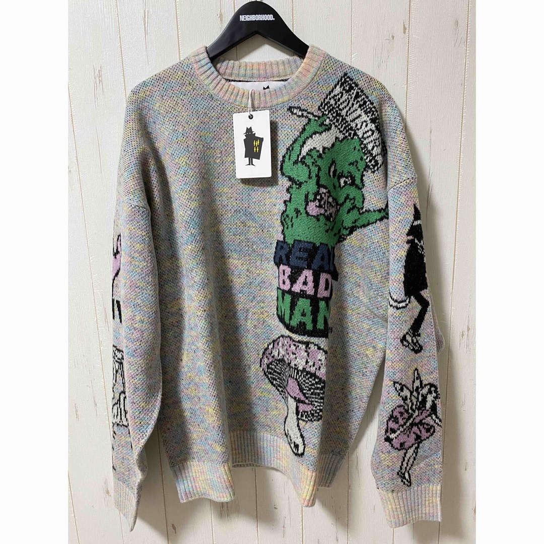 Real Bad Man Graphics Sweater セーター　Lサイズ メンズのトップス(ニット/セーター)の商品写真