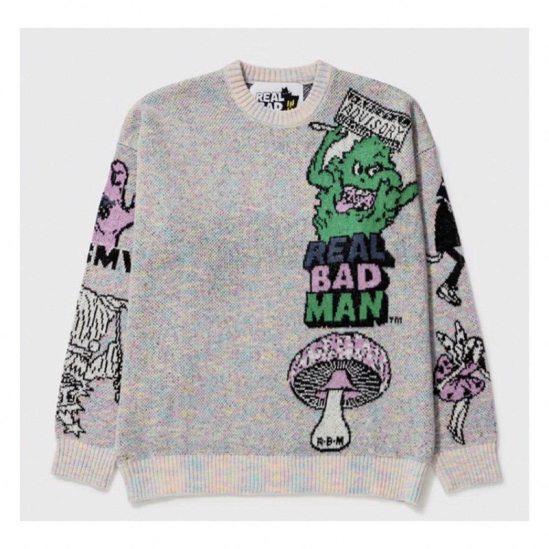 Real Bad Man Graphics Sweater セーター　Lサイズ メンズのトップス(ニット/セーター)の商品写真