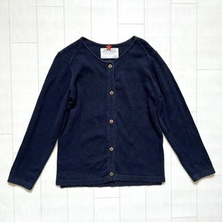 ザラキッズ(ZARA KIDS)の美品★ ZARA GIRL'S キッズネイビーニットカーデ 110cm 4-5Y(カーディガン)