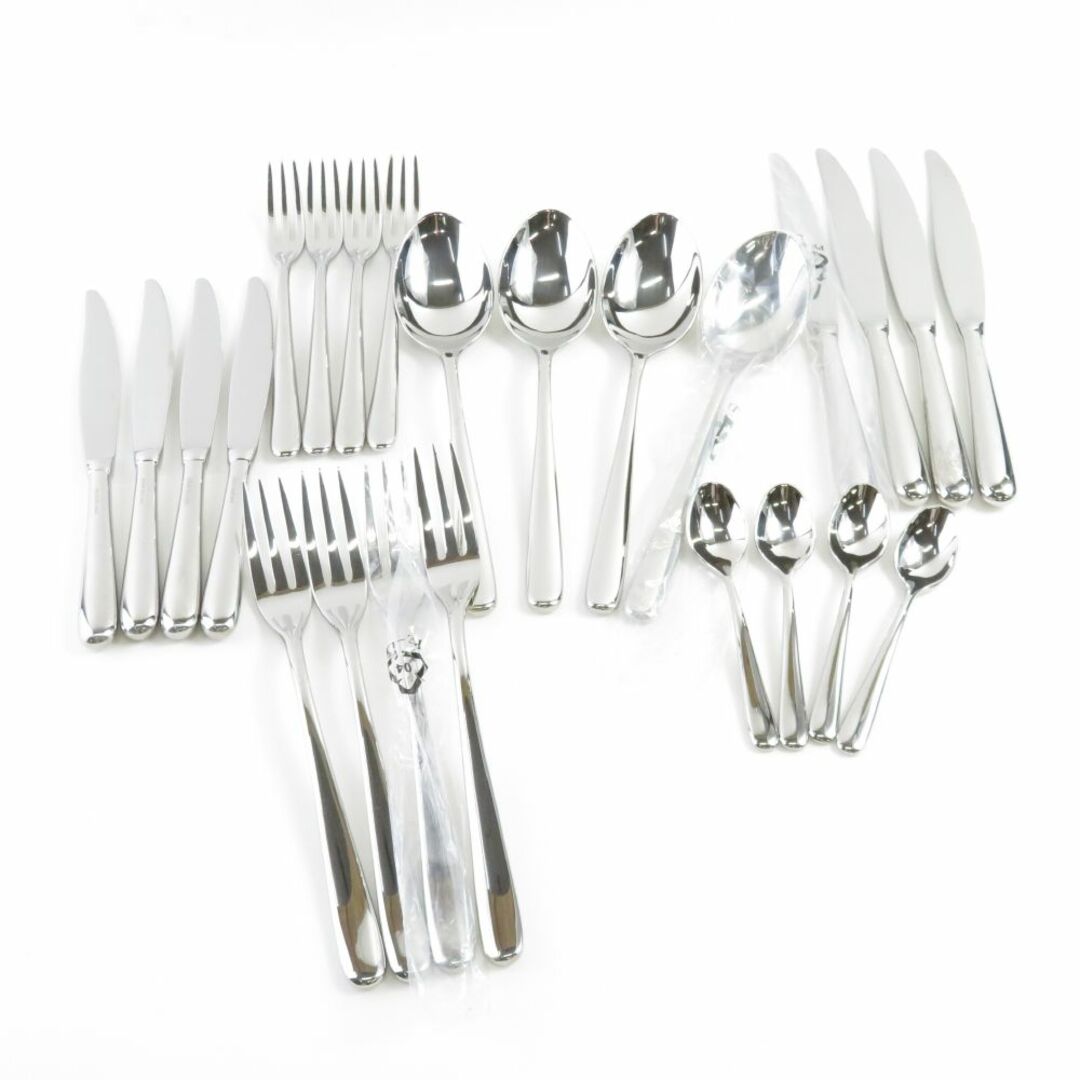 ALESSI(アレッシィ)の美品 ALESSI アレッシィ INOX 18/10 カトラリー 24点 ステンレス スプーン フォーク ナイフ セット SY7179B2  インテリア/住まい/日用品のキッチン/食器(カトラリー/箸)の商品写真