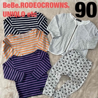 ロデオクラウンズ(RODEO CROWNS)のBeBe＆RODEO CROWNS｜子供服アソート5点｜90(Tシャツ/カットソー)