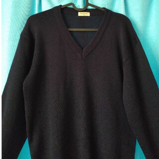 Vネック　紺セーター　160cm　スクールセーター(ニット)