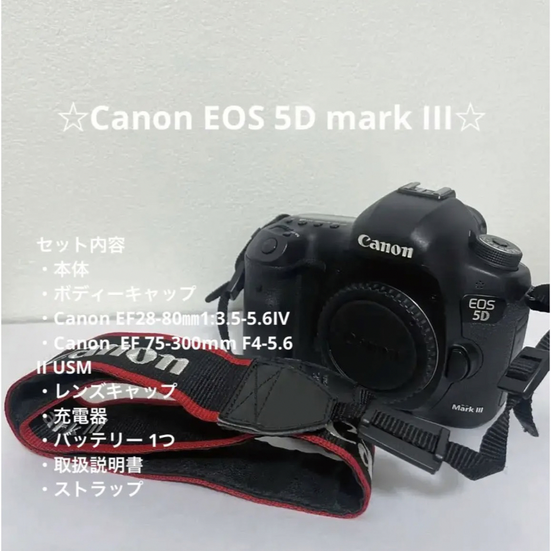 キャノン Canon EOS 5D MarkIII標準&望遠ダブルレンズセット