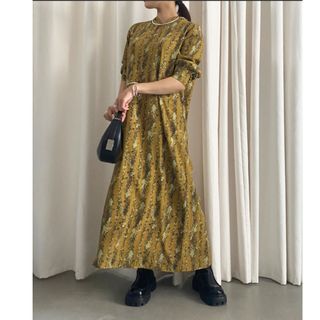 アメリヴィンテージ(Ameri VINTAGE)のAmeri VINTAGE　MILLIE TEARS NECK DRESS(ロングワンピース/マキシワンピース)