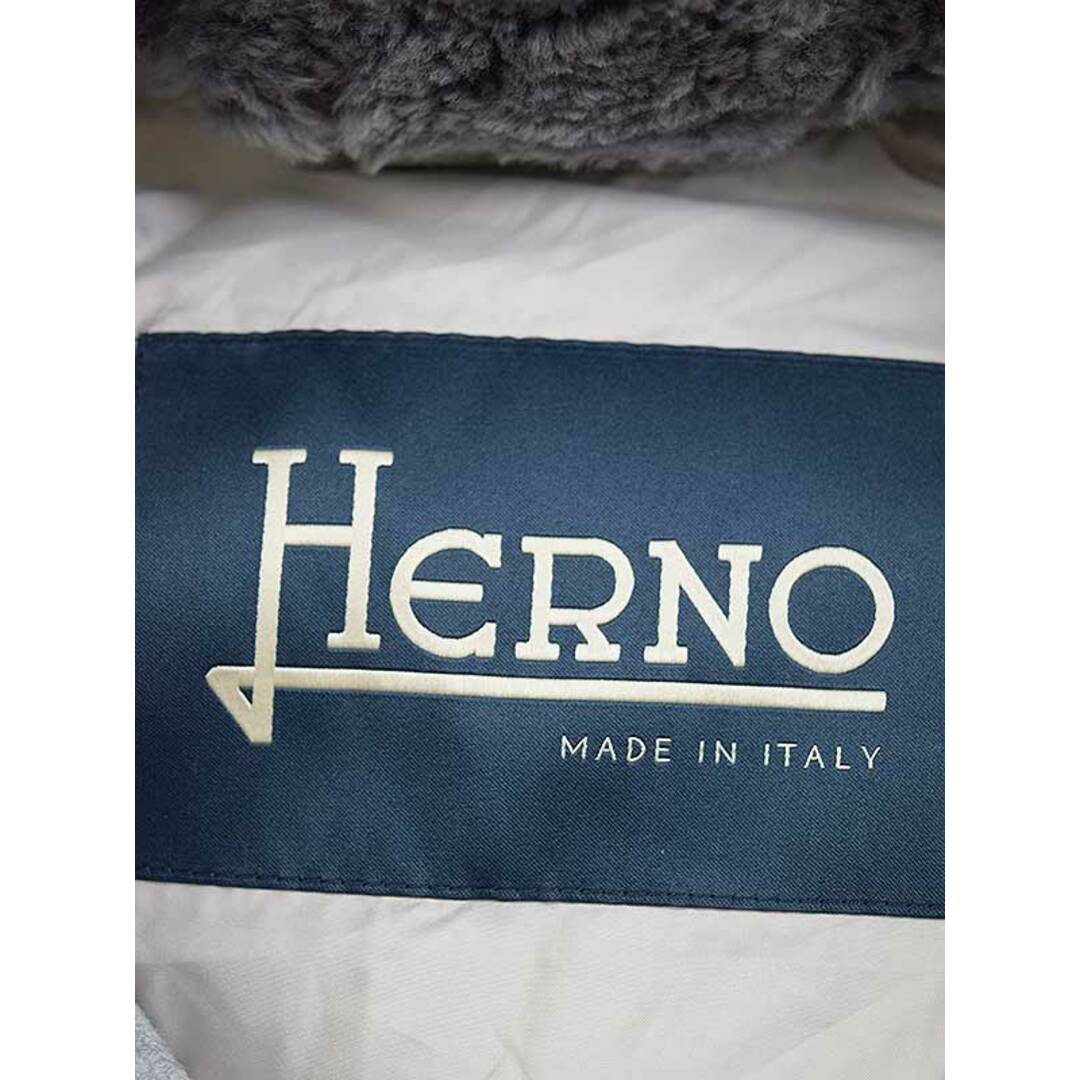 HERNO(ヘルノ)のHERNO ヘルノ ビーバーファースタンド カシミヤシルクダウンジャケット グレー 50 メンズのジャケット/アウター(ダウンジャケット)の商品写真