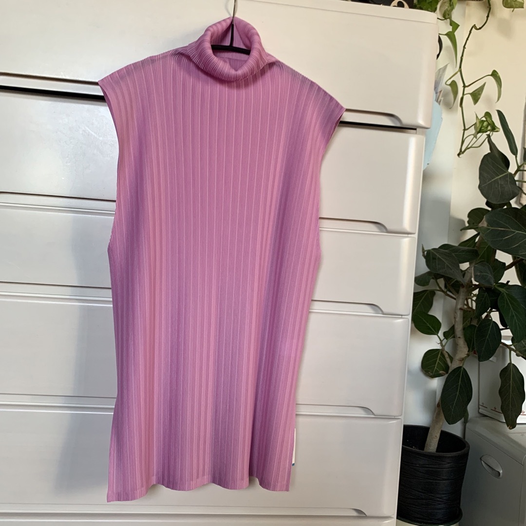 プリーツプリーズRIB PLEATS PINK PURPLE