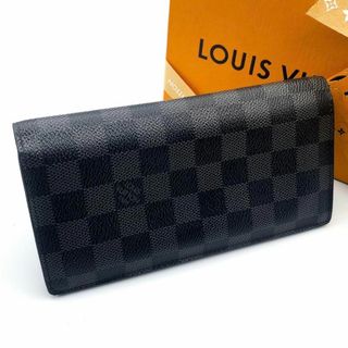 超極美品】ルイヴィトン ダミエ ポルトフォイユ ブラザ 長財布 02-