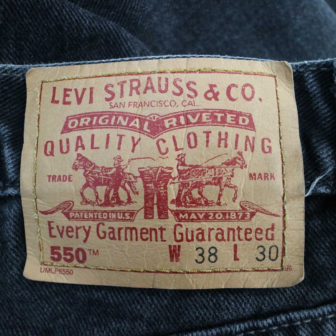 90年代 カナダ製 Levi's リーバイス 550 デニムパンツ  Gパン アメカジ ブラックデニム ブラック (メンズ W38×L30)   N8431 6