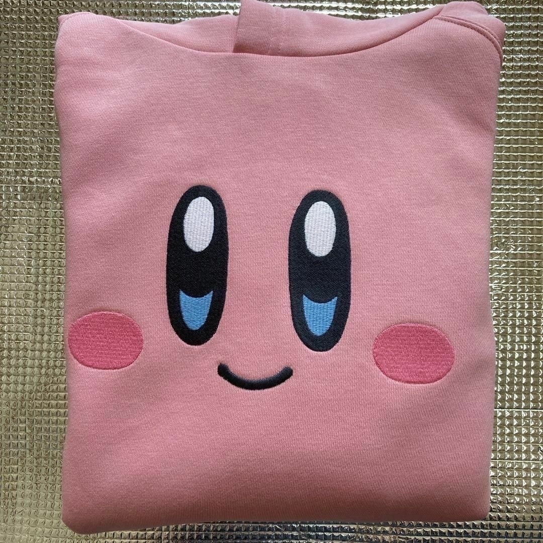 GU(ジーユー)の※専用※GU 星のカービィ　裏起毛　スウェットパーカ　130 ピンク Kirby キッズ/ベビー/マタニティのキッズ服男の子用(90cm~)(ジャケット/上着)の商品写真