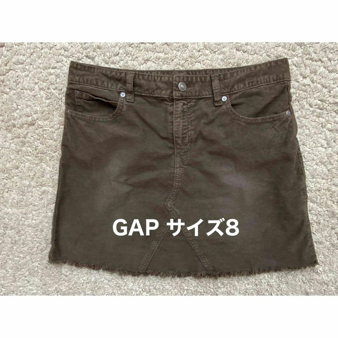 GAP(ギャップ)のGAP コーデュロイスカート　フリンジ　ミニ　台形 レディースのスカート(ミニスカート)の商品写真
