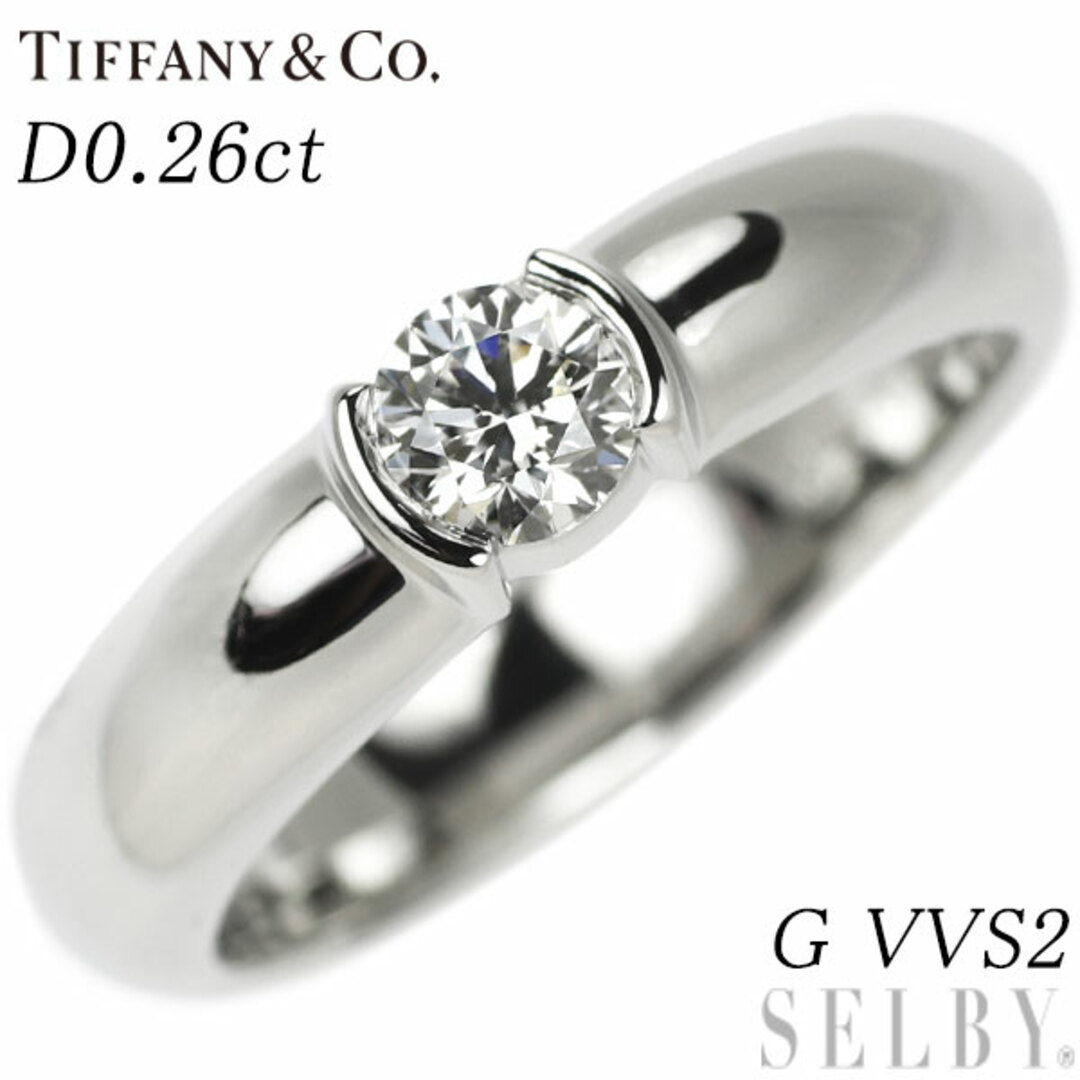 Tiffany & Co. - ティファニー Pt950 ダイヤモンド リング 0.26ct G