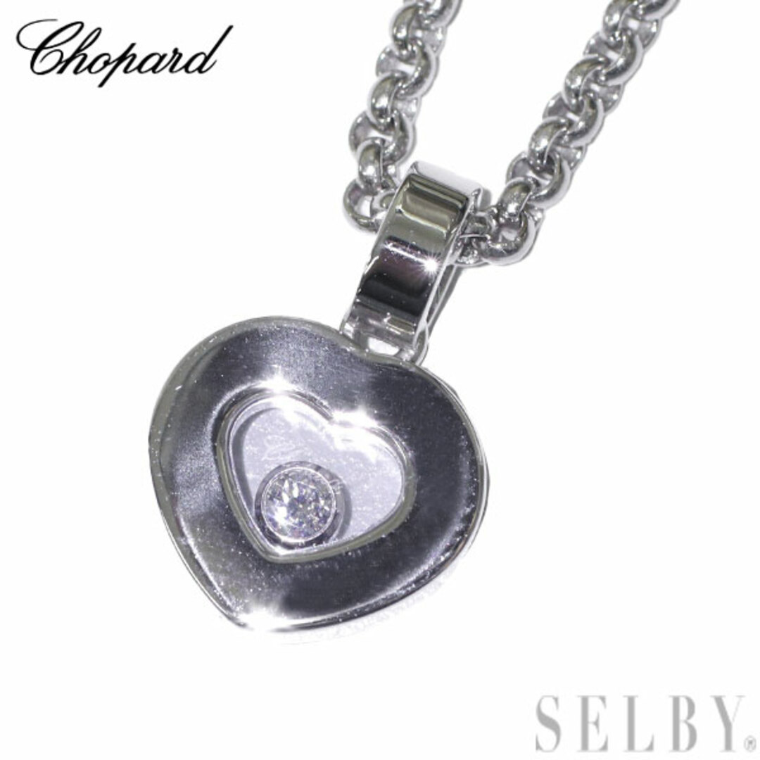 Chopard ショパール 1P ダイヤモンド ネックレス K18WG レディース