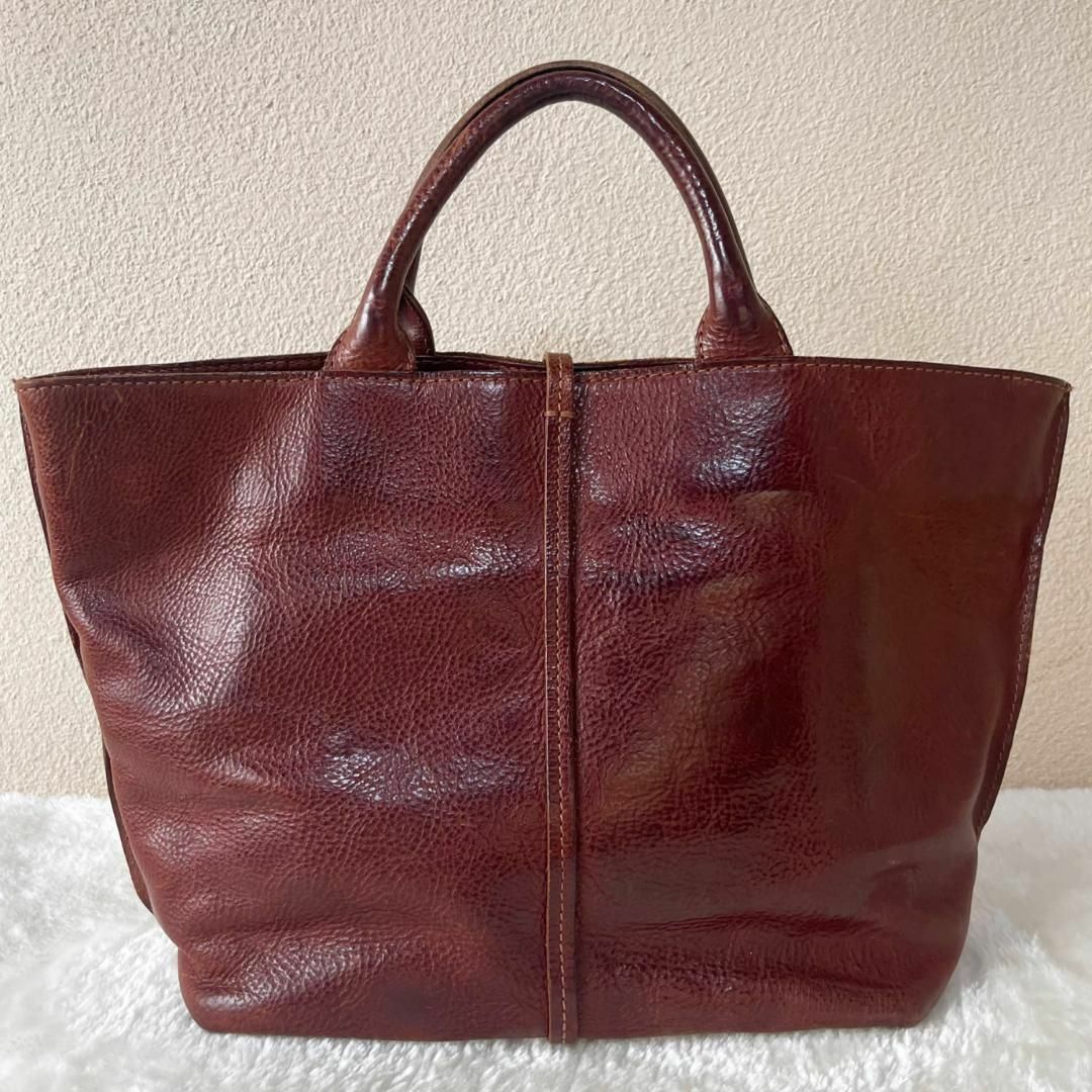 美品 ゲンテン ハンドバッグ/トートバッグ ブラウン/茶